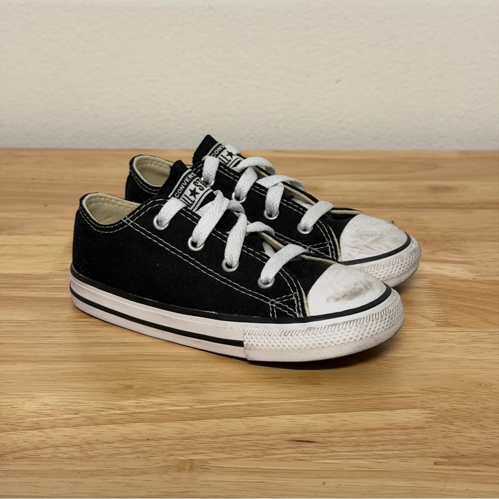 Converse Kids Black and White Low-Top Sneakers